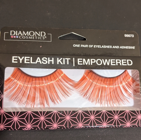 SALE Diamond Sparkle Eyelash Kit Orange Red Empowered False Eyelashes - Picture 3 of 3